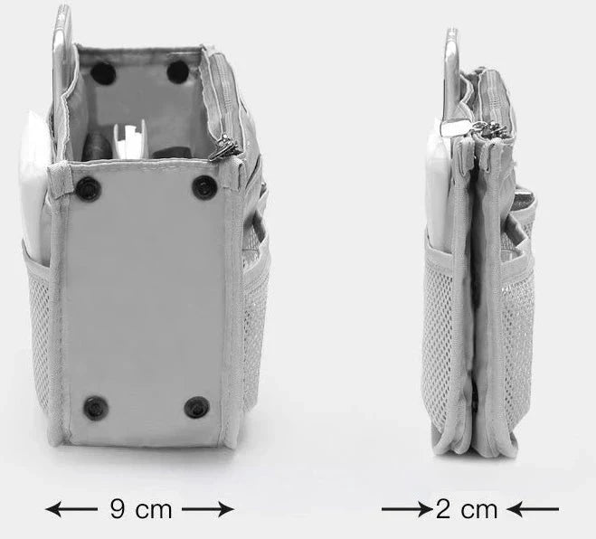 Kit com 3 Peças de Nécessaire Quadrada Impermeável