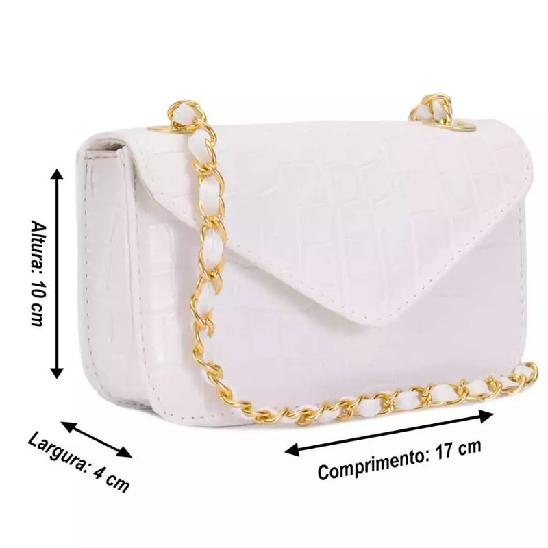 Bolsa Feminina Clutch Tipo Carteira de Mão com Alça de Ombro