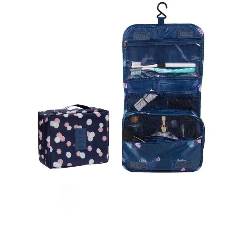 Kit com 2 Bolsas Femininas com Alça para Maquiagem e Viagem