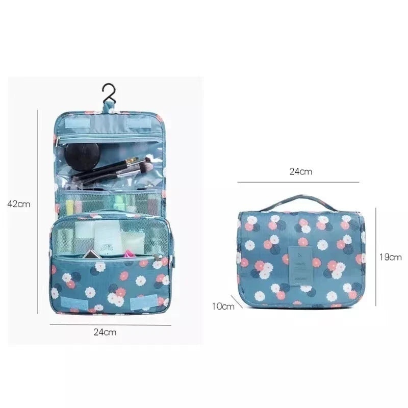 Kit com 2 Bolsas Femininas com Alça para Maquiagem e Viagem