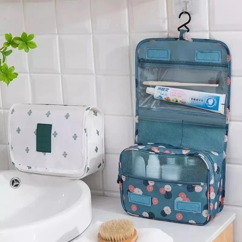 Kit com 2 Bolsas Femininas com Alça para Maquiagem e Viagem