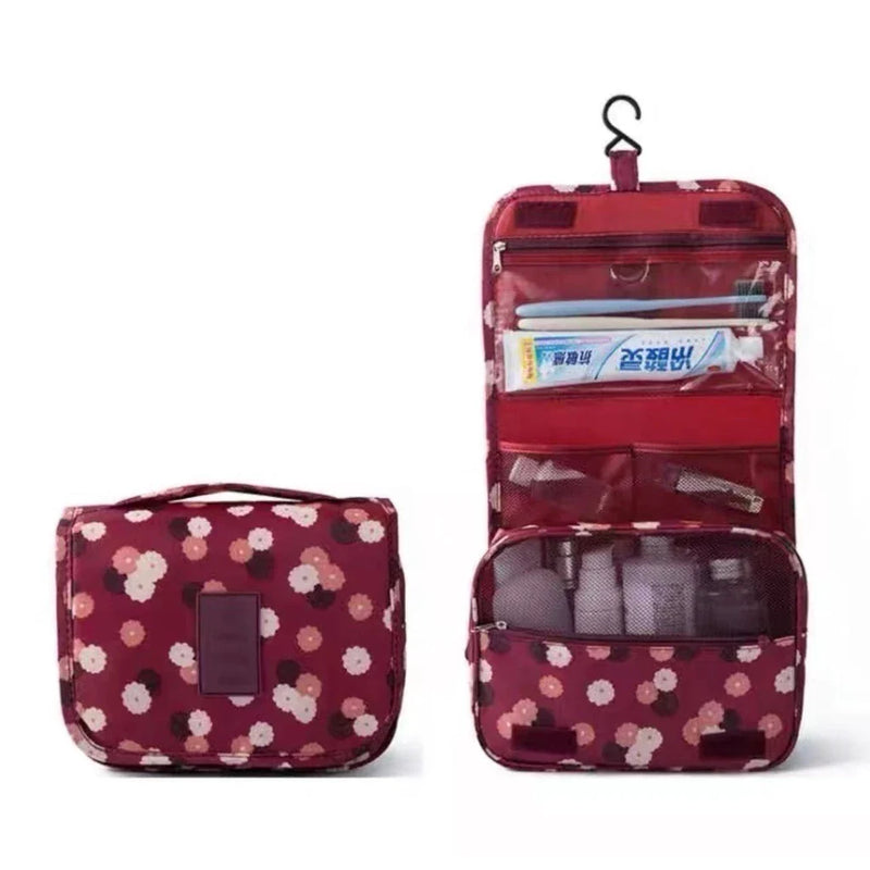 Kit com 2 Bolsas Femininas com Alça para Maquiagem e Viagem